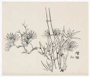 On Bambu Serisi, 18. yüzyıl by Chinese School