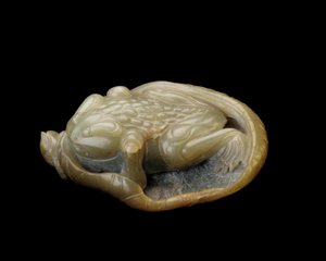 Lotus yaprağındaki kurbağa, 1500-1700 by Chinese School