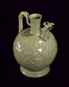 Yaprak tasarımlı iki ağızlı sürahi, North Sung Dynasty (seramik)