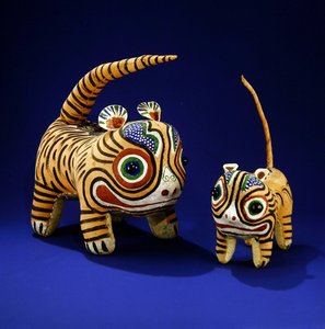 Kaplanlar (boyalı kumaş) (ayrıca bkz. 235788) by Ching Period Chinese School
