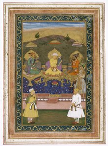 İmparatorlar Ekber, Cihangir ve Şah Cihan ile Bakanları ve Prens Dara Shikoh, c.1630-40 by Chitarman