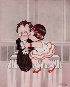 The constant nymph, The annoying kiss, Chloe Preston (1887-1969) tarafından çizilmiştir, The Tatler, No 1370, 28 Eylül by Chloe Preston