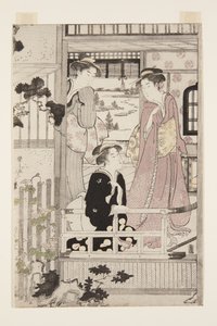Morning Glory (Asagao) (renkli tahta baskı) by Chobunsai Eishi