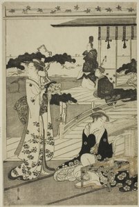Suma, "Genji Masalının Şık Bir Parodisi (Furyu yatsushi Genji)" dizisinden by Chobunsai Eishi