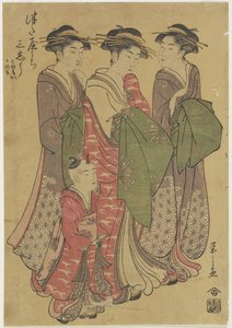ತ್ಸುತಯಾ ಹೌಸ್‌ನ ಮೂರು ವೇಶ್ಯೆಯರು, 1787-1798ಟರ್ಕ್ by Chobunsai Eishi