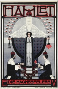 Hamlet par Lebeau, Chris (1878-1945). Renkli litografi, boyut : 121x79,3
