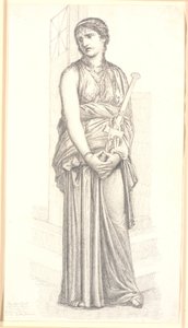 Elinde kılıçla Medea, bütün figür by Christen Købke