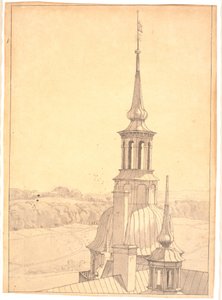Frederiksborg Kalesi'ndeki Küçük Kulelerden biri by Christen Købke