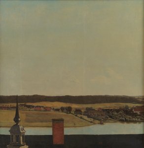Göl, Kasaba ve Orman Manzaralı Frederiksborg Kalesi