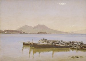 Arka planda Vezüv ile Napoli Körfezi by Christen Købke