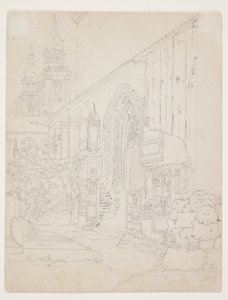 Bir kilise avlusunun görünümü by Christen Købke