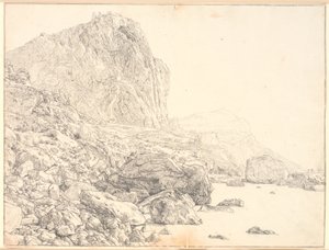 Capri'de Marina Piccola'nın görünümü by Christen Købke
