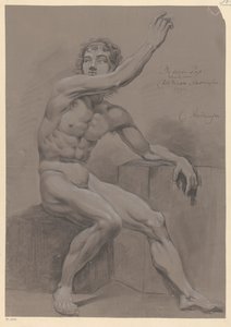 Oturan Erkek Çıplak, Yan Görünüm (3. Ödül 1796)