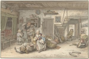 Köylü ailesi ile iç by Christiaan Josi