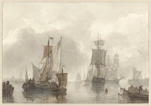 yelkenli gemiler by Christiaan Lodewijk Willem Dreibholtz