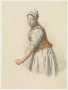 Kova ile duran kadın, solda by Christiaan van Geelen jr.