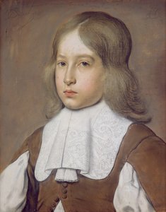 Dantel Yakalı Genç Bir Adamın Portresi, c.1656 (kağıt üzerine pastel) by Christiaen Jansz. Dusart