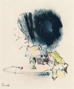 Sous la Lampe, Gigi için İllüstrasyon, 1949 dolayları (kağıt üzerine pastel, fırça ve mürekkep)