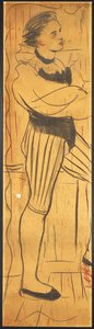 Triptych (bir sevgili sahnesinin çizimi) (kağıt üzerine kalem) (ayrıca bkz. 742029-30) by Christian Bérard