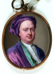 Edward Lord Harley, 1719 (emaye) by Christian Friedrich Zincke