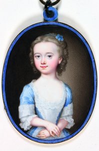 Leydi Margaret Cavendish Bentinck (emaye) by Christian Friedrich Zincke