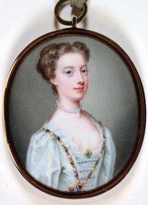Leydi Margaret Cavendish Holles Harley (emaye) by Christian Friedrich Zincke
