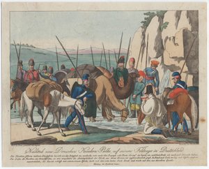 Almanya'da dinlenen Don Kazakları, ca 1814
