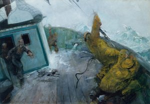 Bütün erkekler güvertede by Christian Krohg