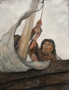 Yelken Açma, c.1900 by Christian Krohg