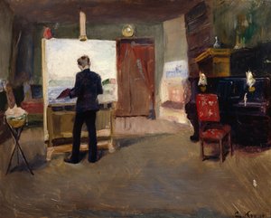 Stüdyoda ressam Nils Hansteen by Christian Krohg