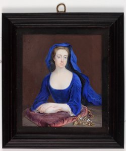 Leydi Henrietta Cavendish Holles Harley (fildişi üzerine suluboya)