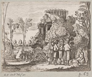 Adam Olearius til illüstrasyon, “Dahice bir şair Schich Saadi tarafından Farsça Rosenthal […]”, Schleswig 1660