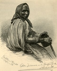 Yaşlı Kızılderili kadın, Wadsworth, Nevada, ABD, 1898.