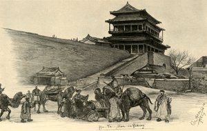 Hotman Kapısı, Pekin, Çin, 19. by Christian Wilhelm Allers