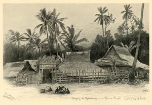 Jomblang yakınlarındaki Kampong, Semarang, Java, 1898. by Christian Wilhelm Allers