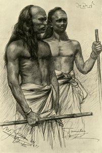 Tamil erkekleri, Kolombo, Seylan, 1898. by Christian Wilhelm Allers
