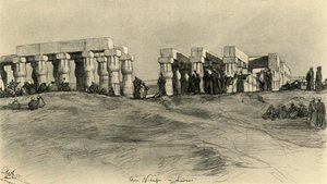 Tapınak kalıntıları, Luksor, Mısır, 1898. by Christian Wilhelm Allers
