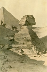 Khufu Piramidi ve Sfenks, 1898. by Christian Wilhelm Allers