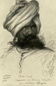 Bekçi Chatter Singh, Singapur, 1898. by Christian Wilhelm Allers
