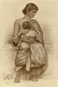 Genç anne, Kandy, Seylan, 1898. by Christian Wilhelm Allers
