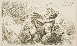 Tritonların Savaşı by Christian Wilhelm Ernst Dietrich