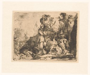 Yemyeşil bir bahçede neşeli bir şirket by Christian Wilhelm Ernst Dietrich