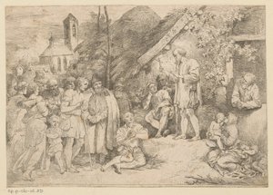 Aziz James vaaz veriyor by Christian Wilhelm Ernst Dietrich
