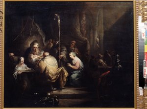 "Sünnet" (Sünnet) Tablosu Christian Wilhelm Ernst Dietrich (1712-1774) 1763 Devlet Sanat Müzesi Tula Rusya by Christian Wilhelm Ernst Dietrich