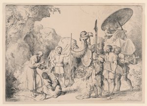 Aziz Philip Etiyopyalıyı Vaftiz Ediyor by Christian Wilhelm Ernst Dietrich