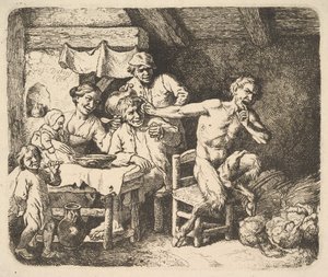 Satyr ve Köylü, 1764. by Christian Wilhelm Ernst Dietrich