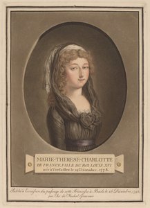 Marie-Thérèse-Charlotte, Angoulême Düşesi by Christian von Mechel after Antoine François Sergent