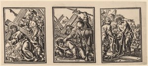 Calvary Yolunda Üç Sahne by Christoffel Jegher after Anthonis Sallaert