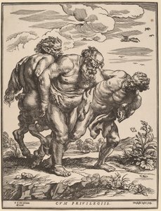 Bir Satyr ve Faun Eşliğinde Silenus by Christoffel Jegher after Sir Peter Paul Rubens