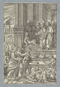 Ananias en Saffira by Christoffel van Sichem (II)